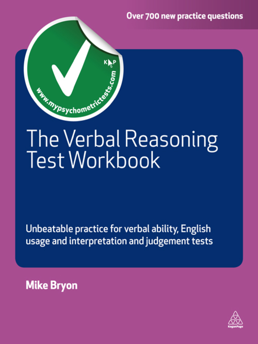 Title details for Verbal Reasoning Test Workbook by Mike Bryon - Available
